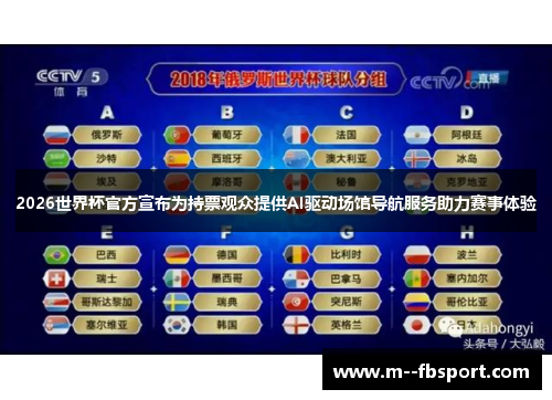 2026世界杯官方宣布为持票观众提供AI驱动场馆导航服务助力赛事体验